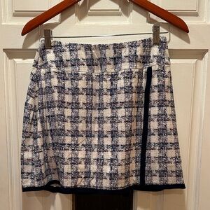 FORAY GOLF Blue and White Plaid Women's Skort